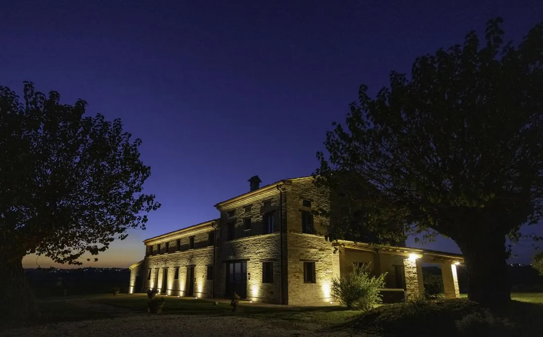 The house at dusk